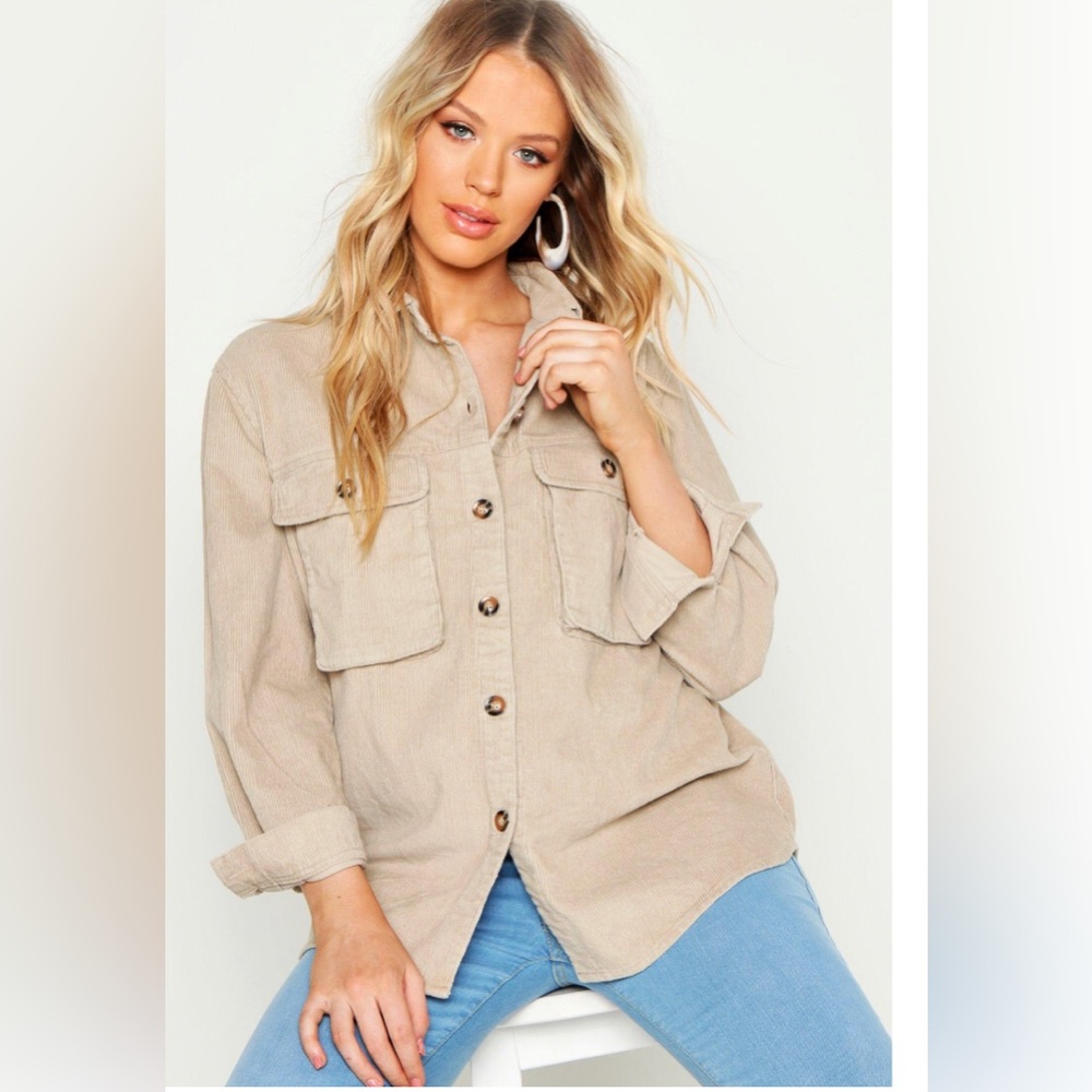 NWT Maternity Utility Cord Shirt/Jacket